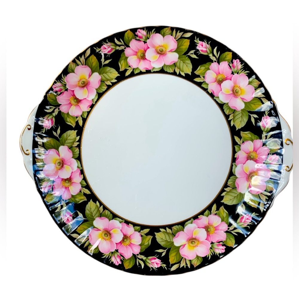 Royal Albert China Round Serving Plate Provincial Flower Alberta Rose 11.5”